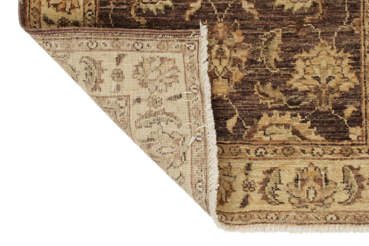 2x10 Brown and Blue Turkish Oushak Runner