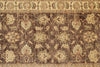 2x10 Brown and Blue Turkish Oushak Runner