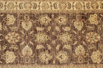 2x10 Brown and Blue Turkish Oushak Runner