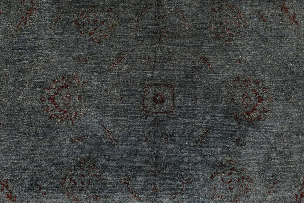 5x8 Gray and Blue Turkish Overdyed Rug