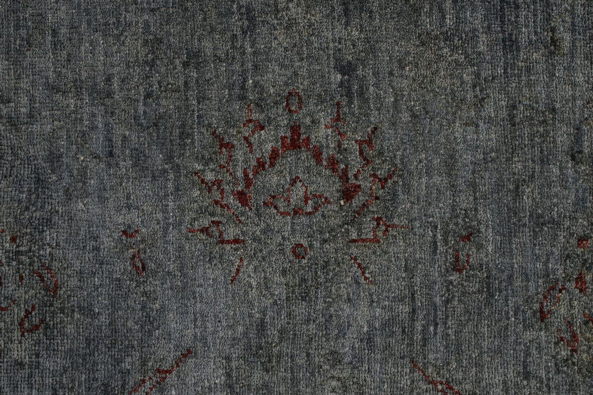 5x8 Gray and Blue Turkish Overdyed Rug