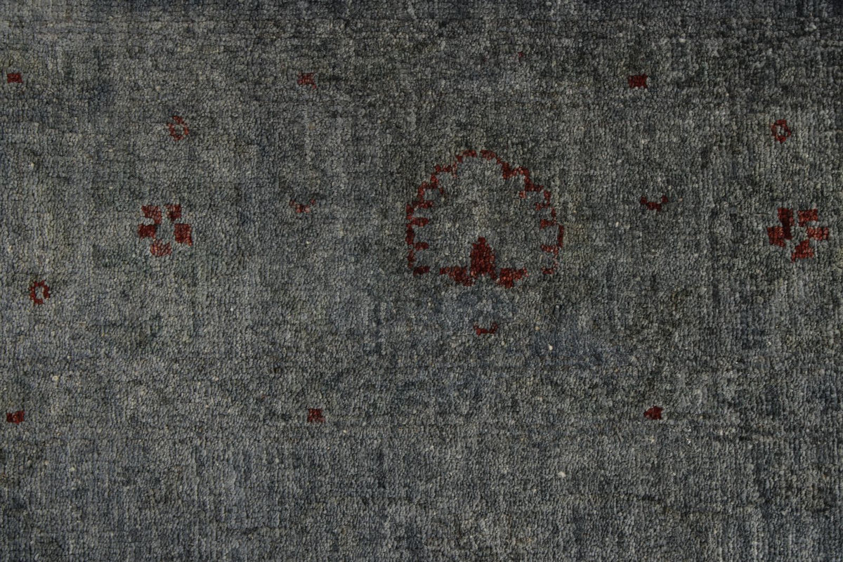 5x8 Gray and Blue Turkish Overdyed Rug