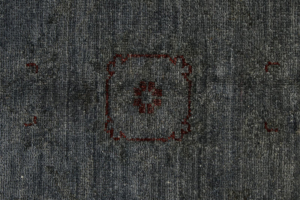 5x8 Gray and Blue Turkish Overdyed Rug