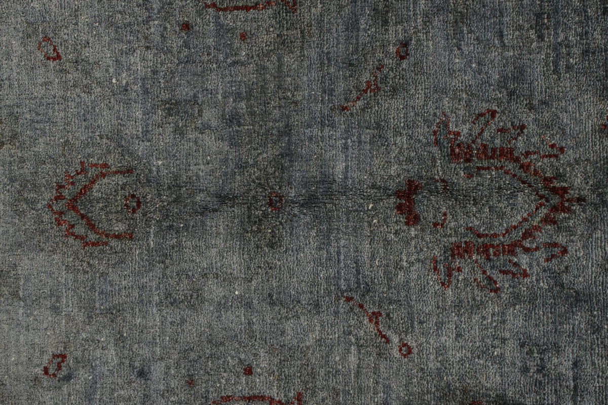5x8 Gray and Blue Turkish Overdyed Rug