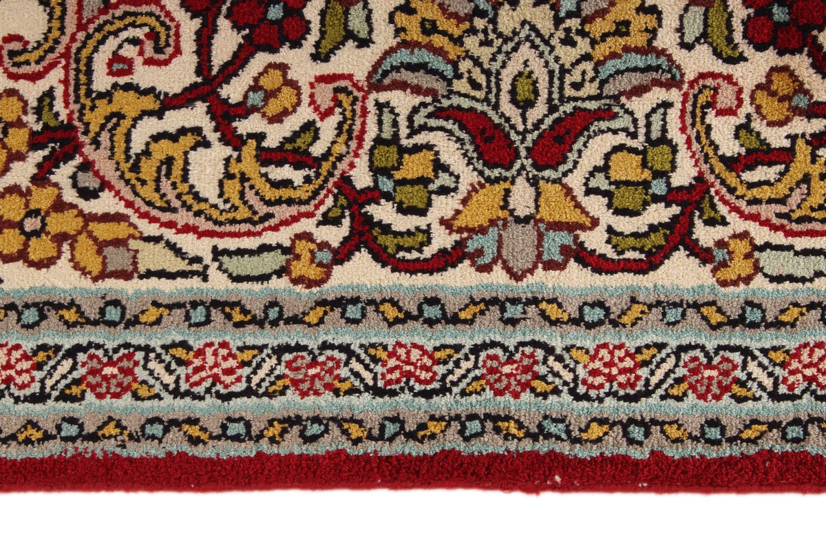 6x8 Red and Ivory Turkish Silk Rug