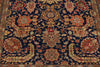 7x10 Navy and Rust Turkish Traditional Rug