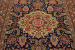7x10 Navy and Rust Turkish Traditional Rug