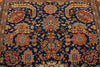 7x10 Navy and Rust Turkish Traditional Rug