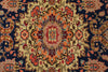 7x10 Navy and Rust Turkish Traditional Rug