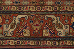 7x10 Navy and Rust Turkish Traditional Rug