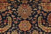 7x10 Navy and Rust Turkish Traditional Rug