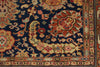 7x10 Navy and Rust Turkish Traditional Rug