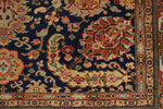7x10 Navy and Rust Turkish Traditional Rug