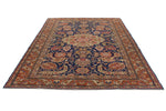 7x10 Navy and Rust Turkish Traditional Rug