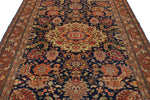 7x10 Navy and Rust Turkish Traditional Rug