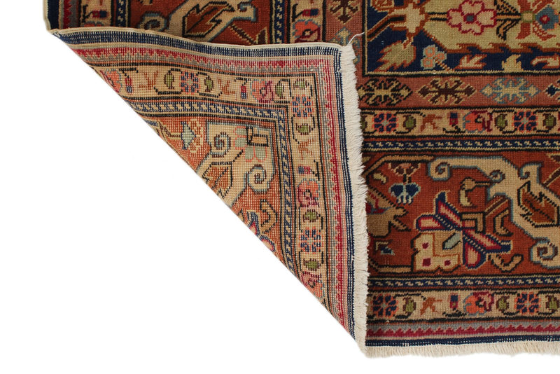 7x10 Navy and Rust Turkish Traditional Rug
