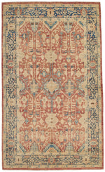 5x8 Rust and Navy Turkish Oushak Rug