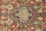 5x8 Rust and Navy Turkish Oushak Rug