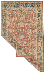 5x8 Rust and Navy Turkish Oushak Rug