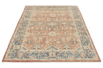 5x8 Rust and Navy Turkish Oushak Rug