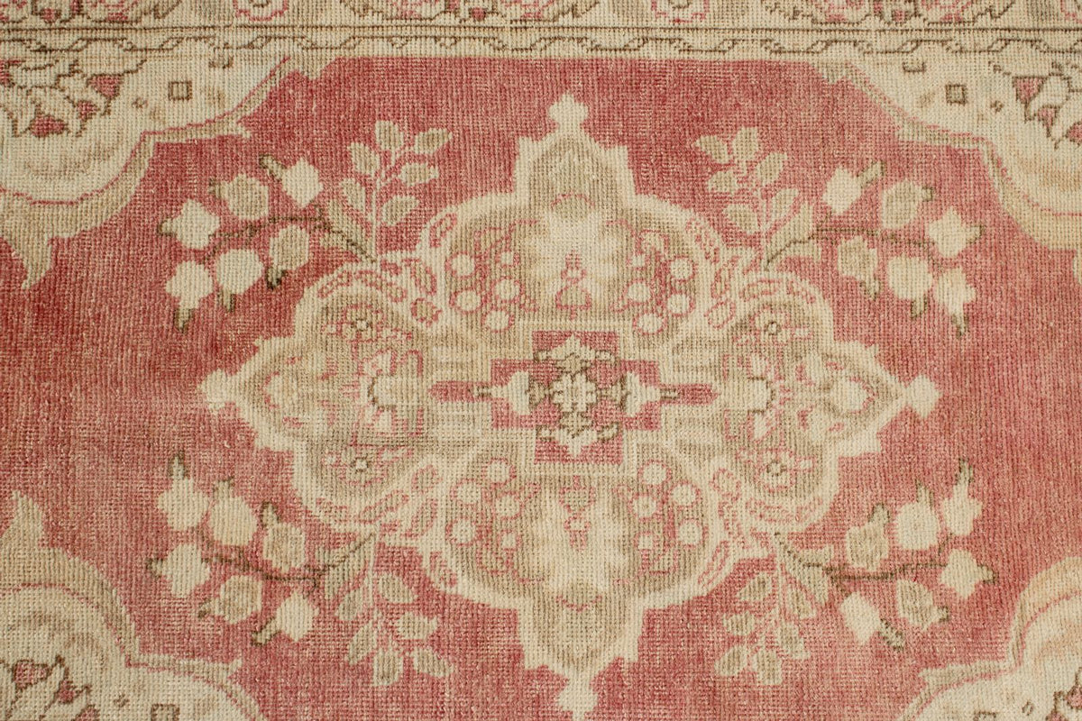 3x11 Red and Ivory Turkish Tribal Runner