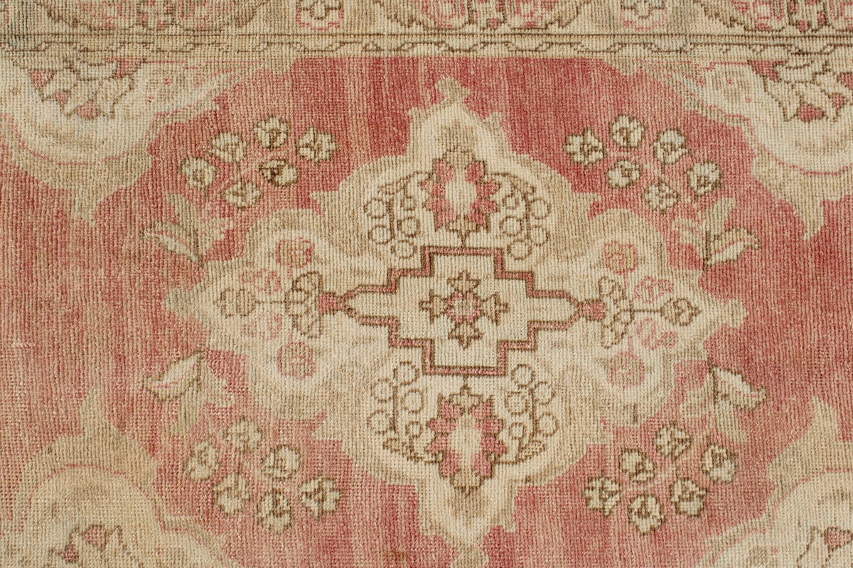 3x11 Red and Ivory Turkish Tribal Runner