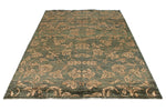 6x9 Green and Gold Modern Contemporary Rug