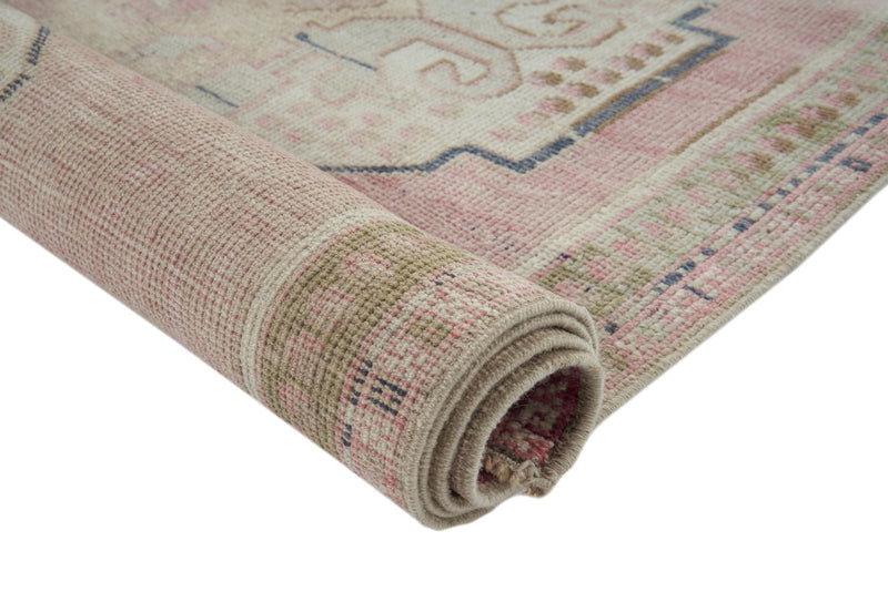 4x8 Pink and Beige Anatolian Turkish Tribal Runner