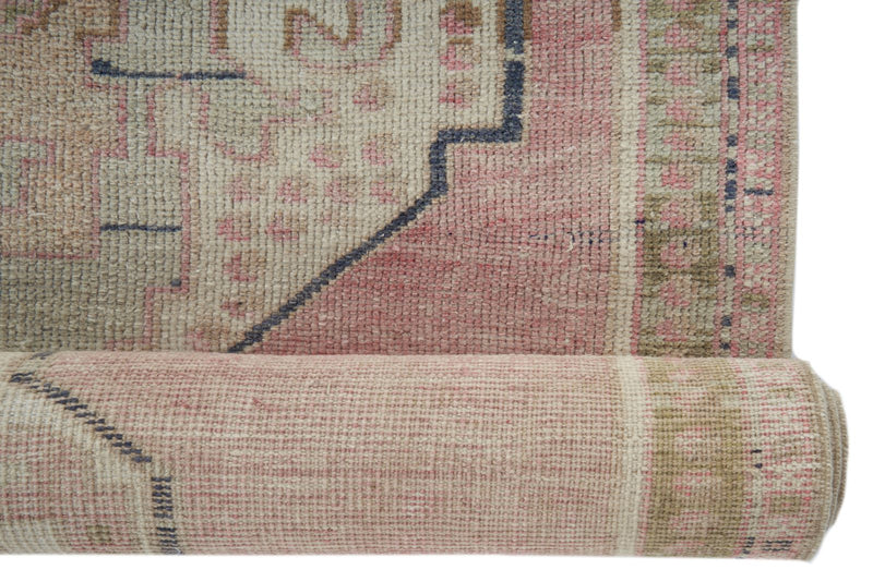 4x8 Pink and Beige Anatolian Turkish Tribal Runner