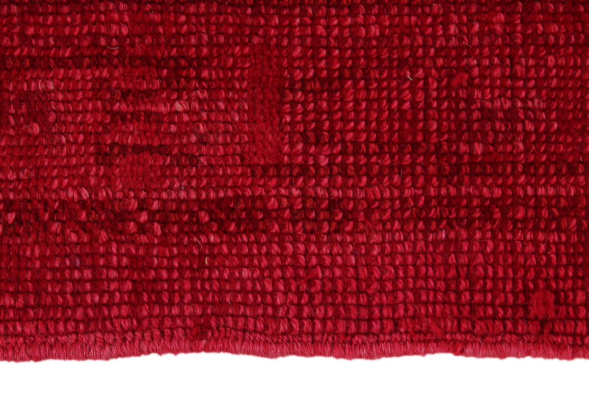 9x10 Red and Pink Turkish Overdyed Rug