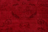 9x10 Red and Pink Turkish Overdyed Rug