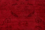 9x10 Red and Pink Turkish Overdyed Rug