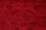 9x10 Red and Pink Turkish Overdyed Rug