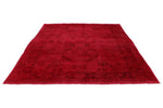 9x10 Red and Pink Turkish Overdyed Rug