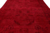 9x10 Red and Pink Turkish Overdyed Rug