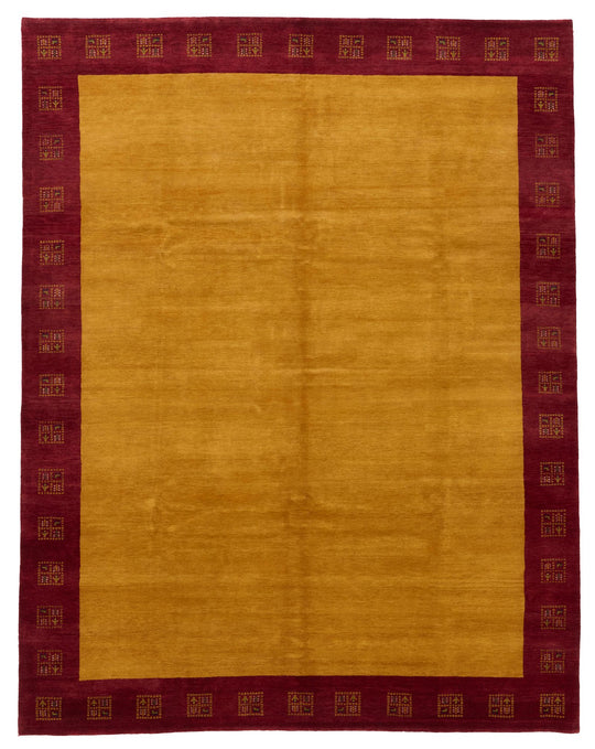 8x10 Gold and Red Modern Contemporary Rug