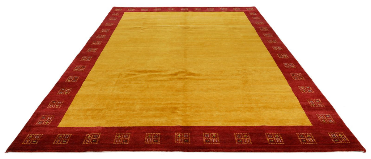 8x10 Gold and Red Modern Contemporary Rug