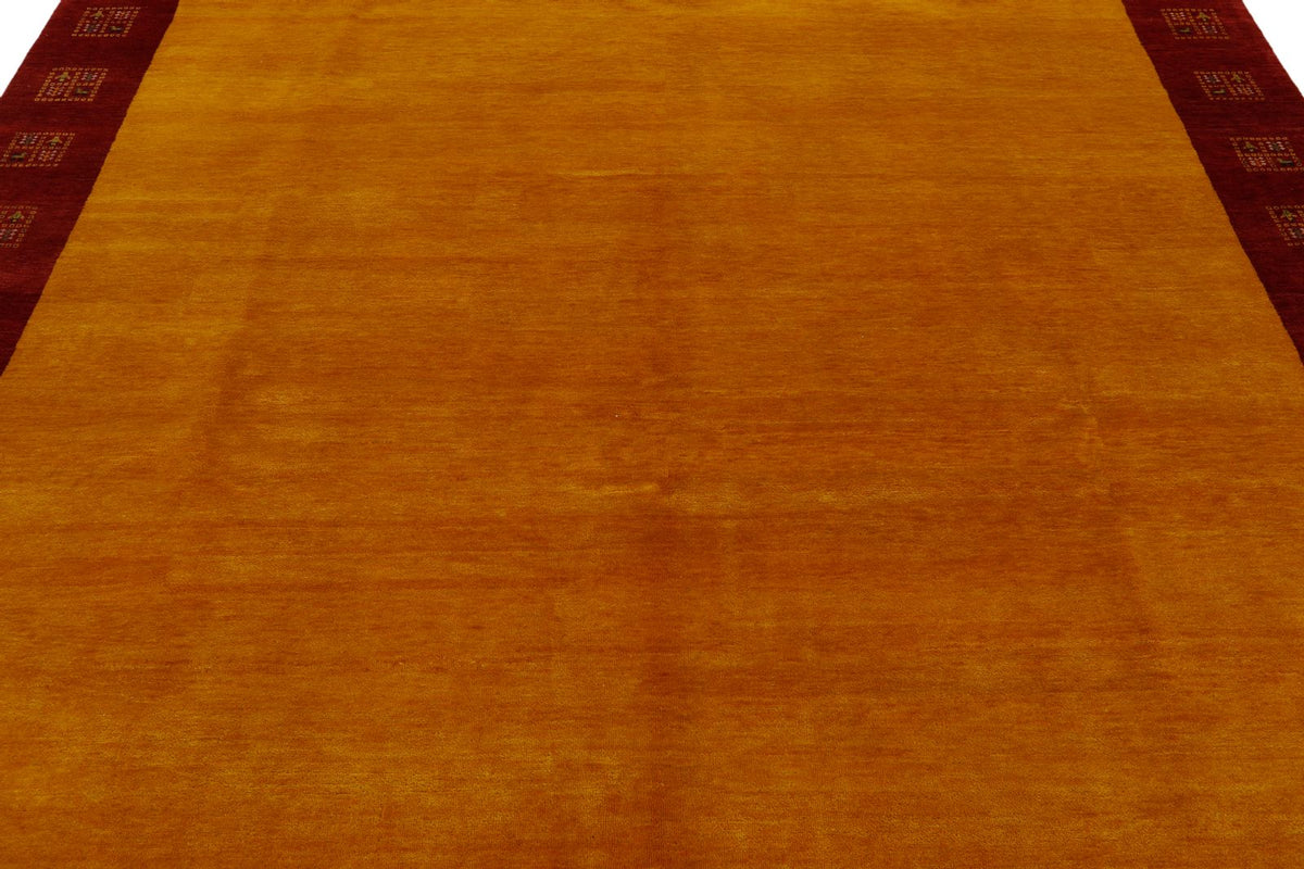 8x10 Gold and Red Modern Contemporary Rug
