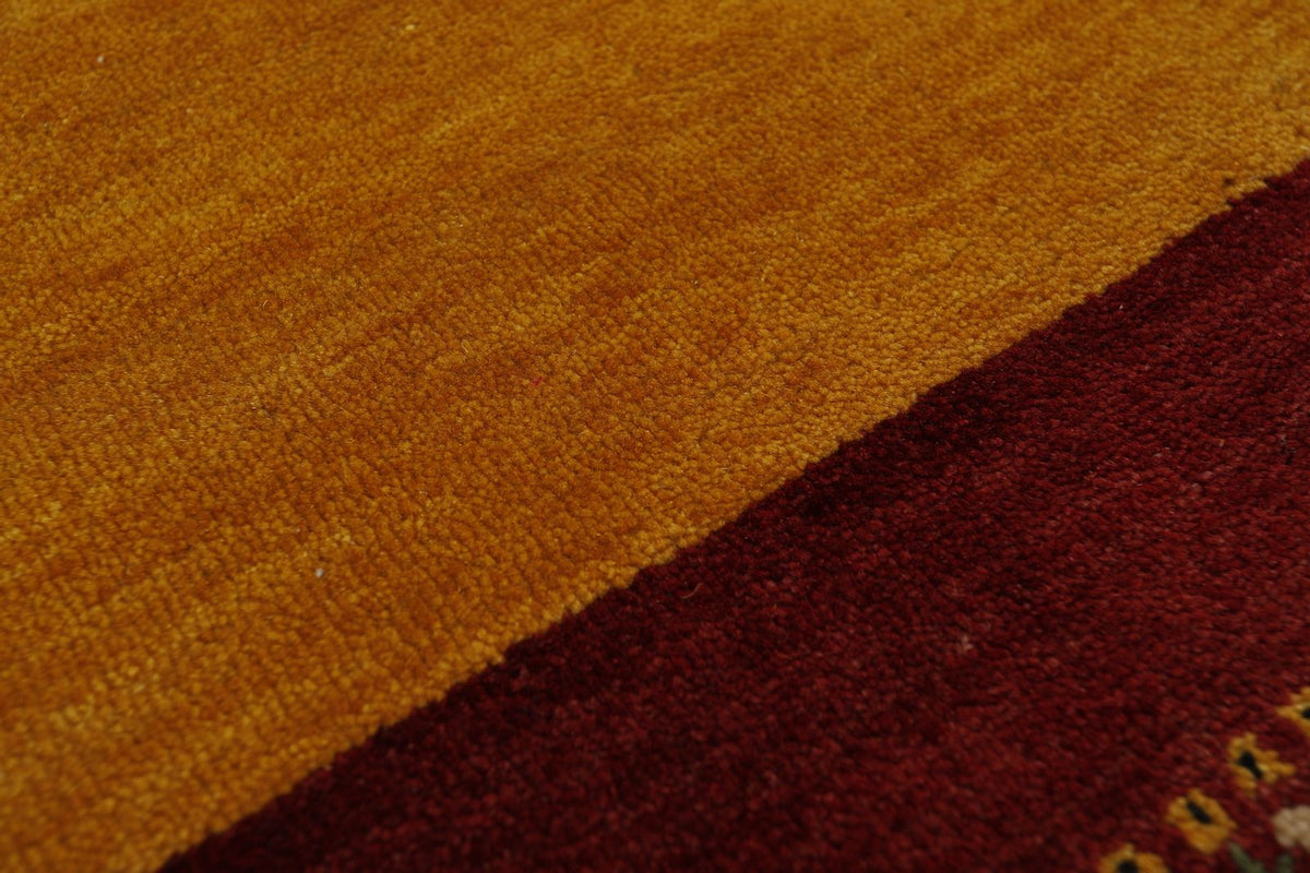8x10 Gold and Red Modern Contemporary Rug