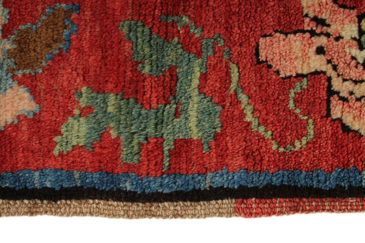 4x7 Black and Red Turkish Traditional Rug