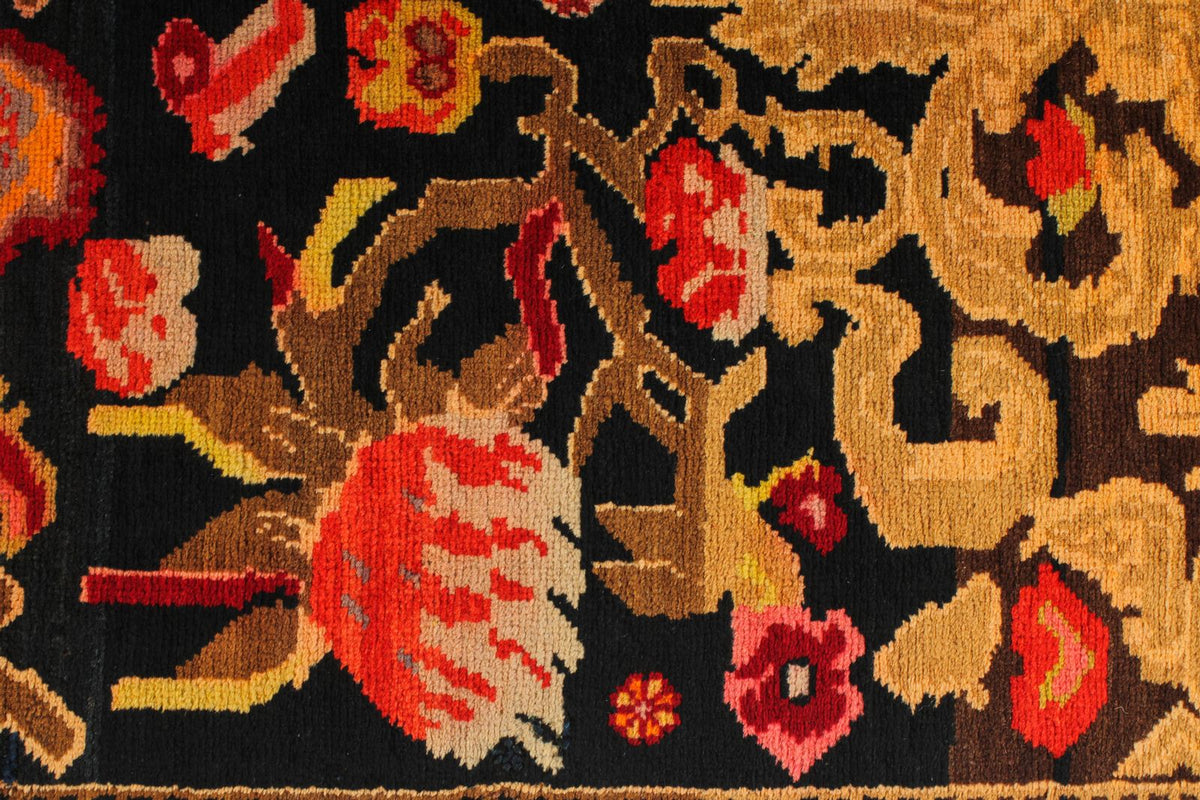 4x19 Navy and Multicolor Turkish Traditional Runner