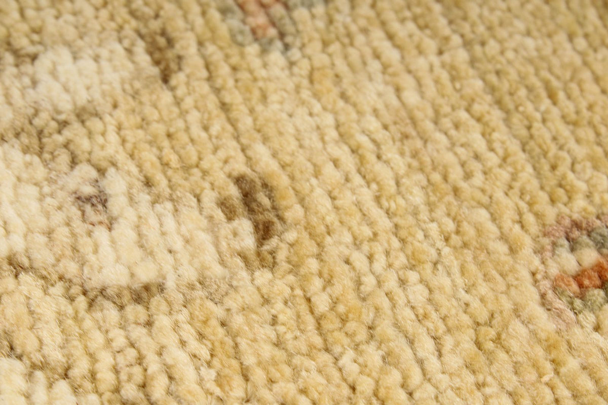 6x10 Green and Beige Turkish Oushak Rug