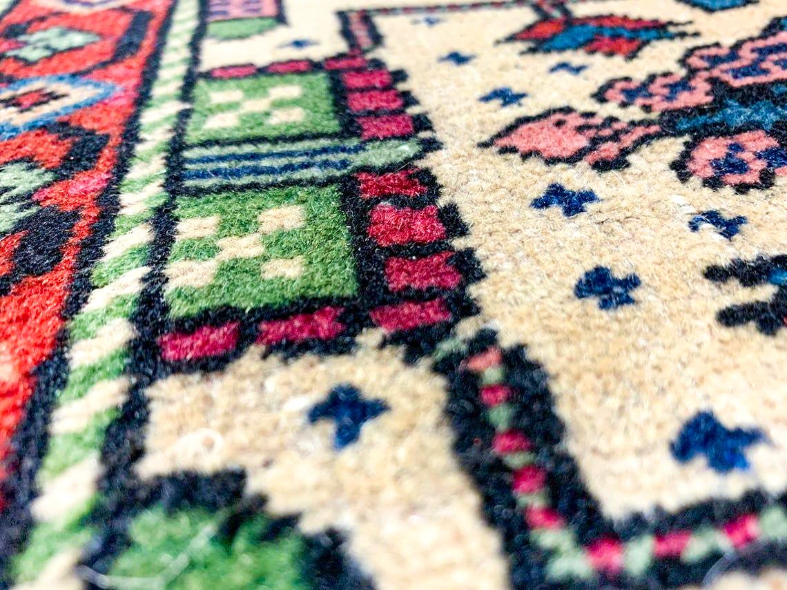 7x10 Beige and Purple Turkish Traditional Rug