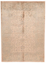 5x8 Pink and Gray Traditional Rug