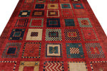 7x10 Red and Multicolor Persian Traditional Rug