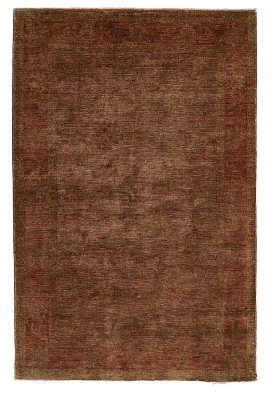 4x6 Purple and Rose Turkish Overdyed Rug