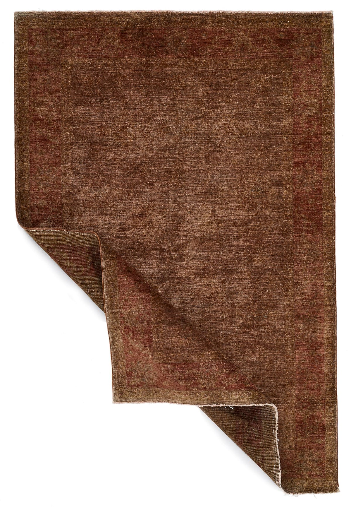 4x6 Purple and Rose Turkish Overdyed Rug