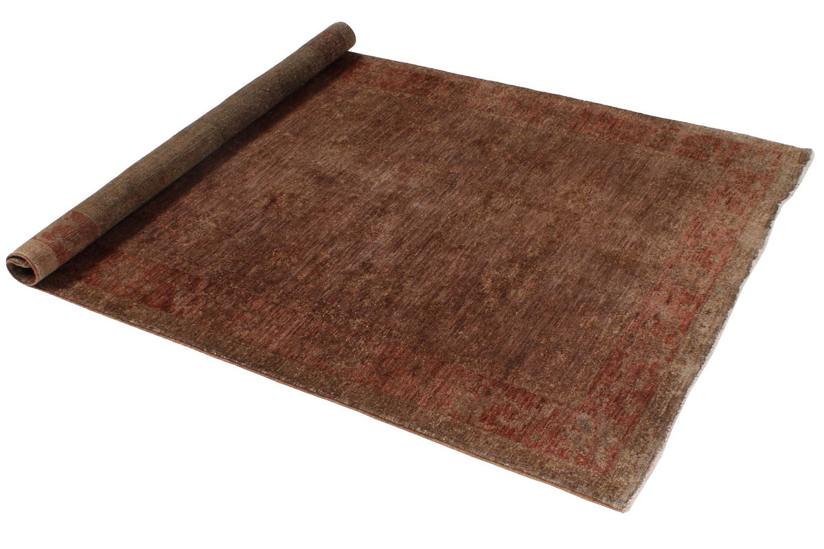 4x6 Purple and Rose Turkish Overdyed Rug