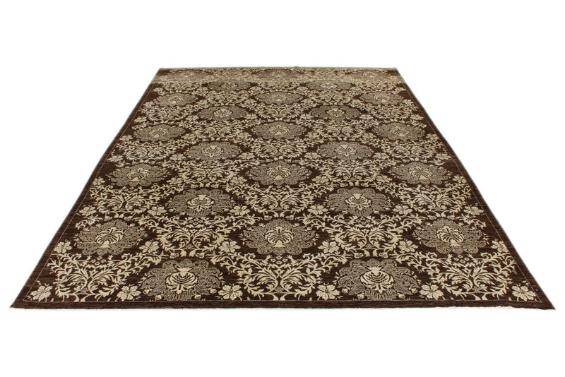 10x14 Brown and Ivory Modern Contemporary Rug