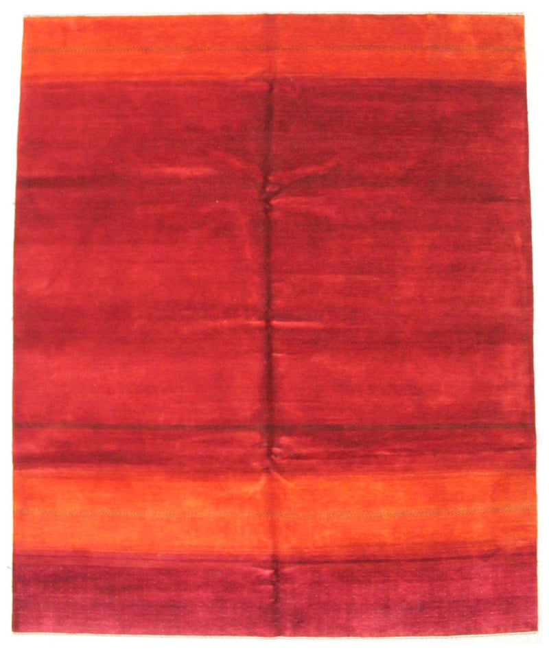 8x10 Red and Red Modern Contemporary Rug